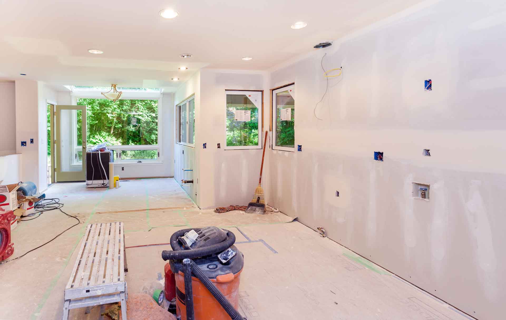 Interior new home construction