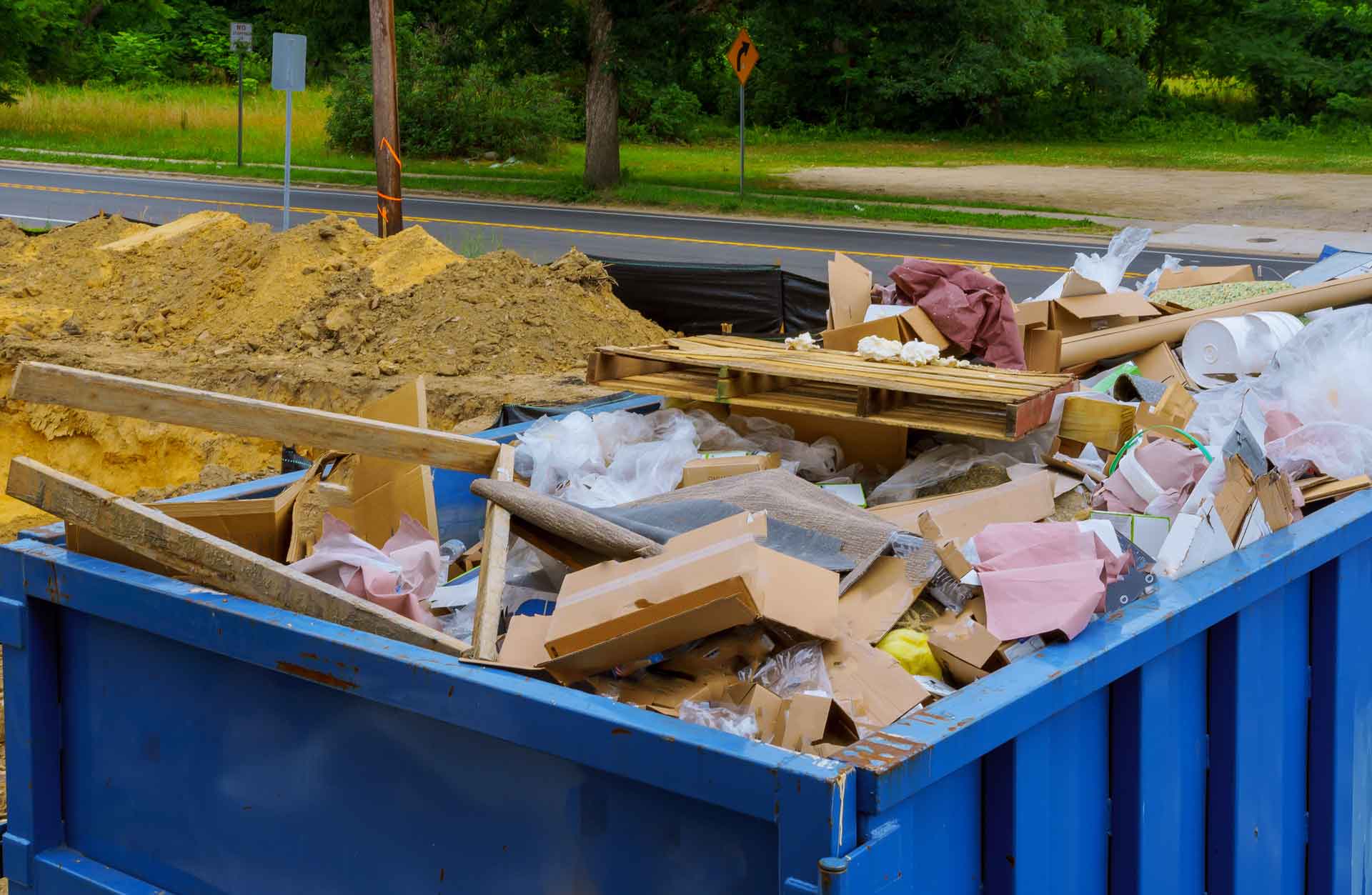 Dumpster full of junk